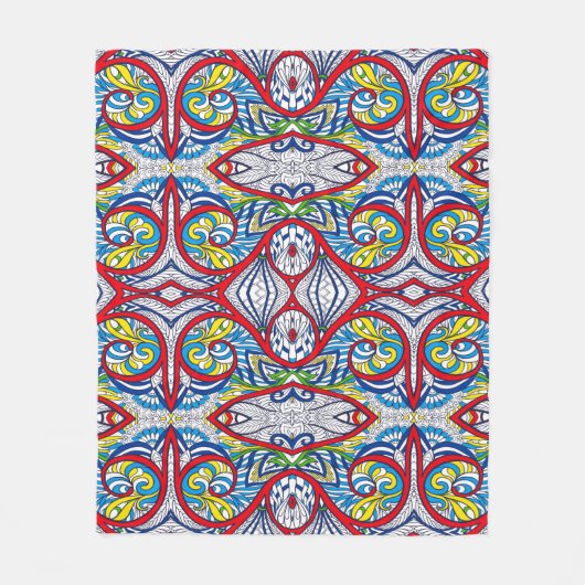 Couverture Polaire Ornamental Tribal Seamless pattern. Illustration.  (Devant)