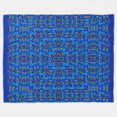 Couverture Polaire Ornement abstrait bleu multicolore (Devant (Horizontal))