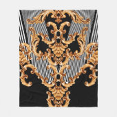 Couverture Polaire Ornement baroque doré (Devant)
