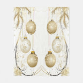 Couverture Polaire Ornement d'or Noël Fête de Noël Élégant (Devant)