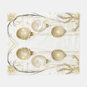 Couverture Polaire Ornement d'or Noël Fête de Noël Élégant (Devant (Horizontal))