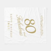 Couverture Polaire Ornement élégant 80 et fabuleux 80e anniversaire (Devant (Horizontal))
