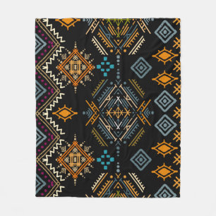 Couverture Polaire Ornement ethnique Boho Motif sans couture