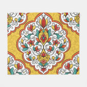 Couverture Polaire Ornement floral : Motifs indiens turcs. (Devant (Horizontal))