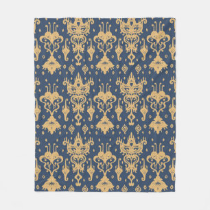 Couverture Polaire Ornement folklorique géométrique Ikat. Damas ori