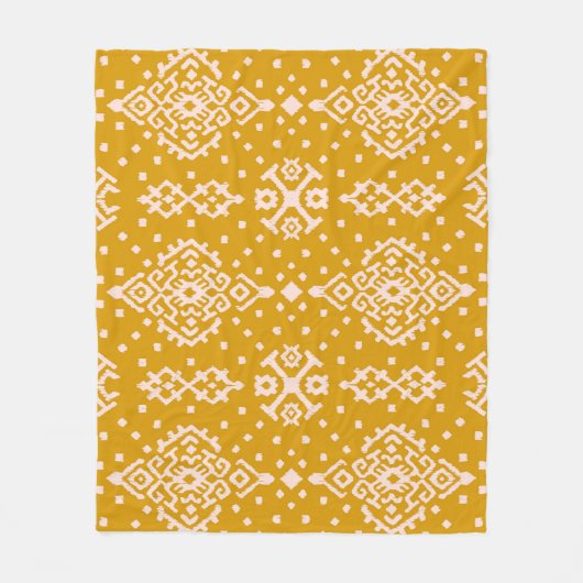 Couverture Polaire Ornement folklorique Ikat - texture ethnique. (Devant)