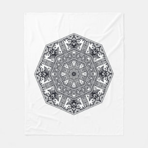 Couverture Polaire Ornement rond de mandala