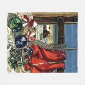 Couverture Polaire Ornements de Noël (Devant (Horizontal))