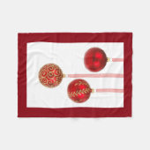 Couverture Polaire Ornements rouges Fleece Thon (Devant (Horizontal))