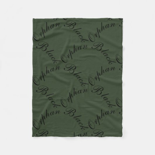 Couverture Polaire Orphan noir cursive motif de tuiles courbes (Devant)