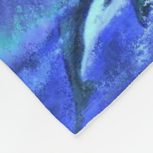 Couverture Polaire Orques en Pleine lune - Dessin d'art (Coin)