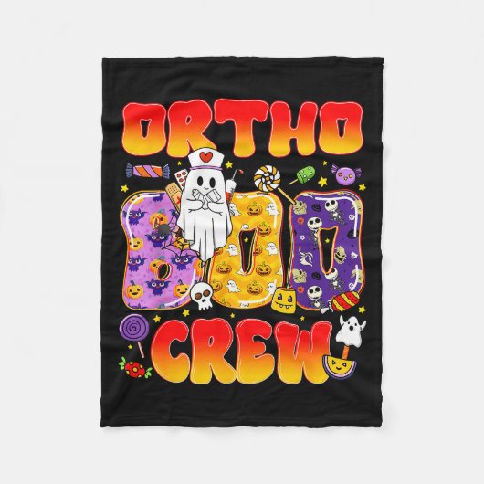 Couverture Polaire Ortho Boo Crew Ortho Nurse Funny Halloween (Devant)