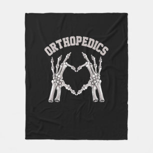Couverture Polaire Orthopédie Squelette Coeur main Ortho Infirmière R