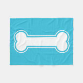 Couverture Polaire Os De Chien Bleu Et Blanc Caricature (Devant (Horizontal))