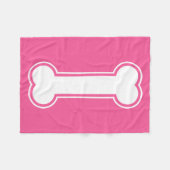 Couverture Polaire Os De Chien Rose Et Blanc Cartographié (Devant (Horizontal))