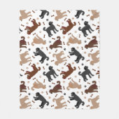 Couverture Polaire Os et pattes de nouilles de Labradoodle (Devant)