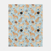 Couverture Polaire Os et pattes d'or (Devant)