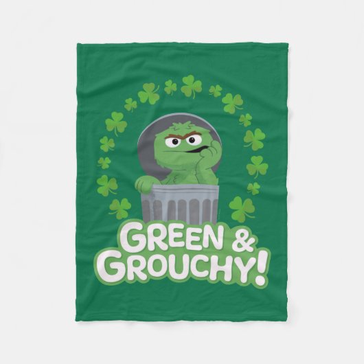 Couverture Polaire Oscar | Green & Grouchy ! (Devant)