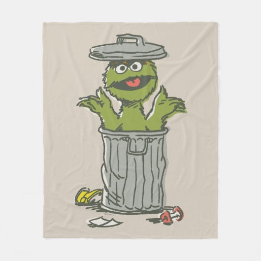 Couverture Polaire Oscar the Grouch Vintage (Devant)