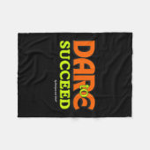 Couverture Polaire Oser réussir - Citation Motivationnelle Inspiratio (Devant (Horizontal))