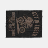 Couverture Polaire Ossum Get In Loser Trouble Funny Ssum Raccoon Men (Devant (Horizontal))