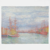 Couverture Polaire Ostende Harbour par James Ensor (1900) (Devant (Horizontal))