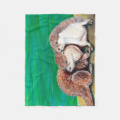 Couverture Polaire Otter Best Friends Peinture (Devant)