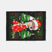 Couverture Polaire Otter Christmas Lights Santa Costume Ugly Xmas Swe (Devant (Horizontal))