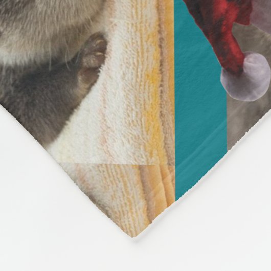 Couverture Polaire Otter endormi de Noël (Coin)