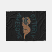 Couverture Polaire Otter In A Cket Funny Otter Pajamas Sea Otter Cost (Devant (Horizontal))