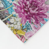 Couverture Polaire Otter Nager dans les fleurs (Coin)