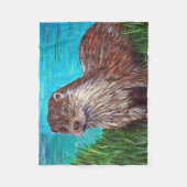 Couverture Polaire Otter par une peinture fluviale (Devant)