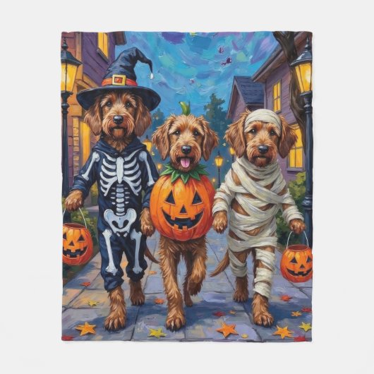 Couverture Polaire Otterhound Trick-or-Treating en costumes d'Hallowe (Devant)
