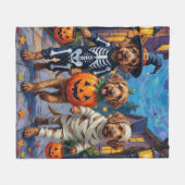 Couverture Polaire Otterhound Trick-or-Treating en costumes d'Hallowe (Devant (Horizontal))