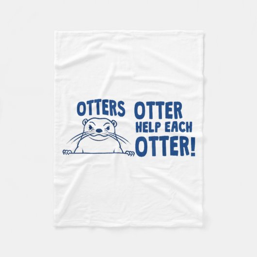 Couverture Polaire Otters Otter Help Each Otters Funny Saying  (Devant)