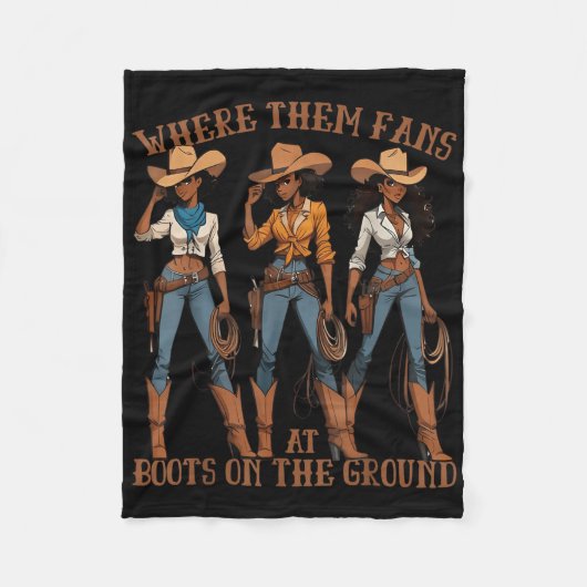 Couverture Polaire Où Ils Vont Aux Bottes Sur La Ligne Da Ground Cowg (Devant)