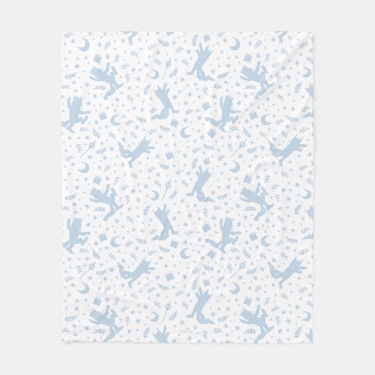 Couverture Polaire Où les choses sauvages Blue Floral (Devant)