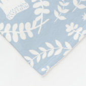 Couverture Polaire Où les choses sauvages le modèle floral bleu (Coin)