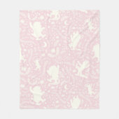 Couverture Polaire Où les choses sauvages rose modèle floral (Devant)