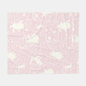 Couverture Polaire Où les choses sauvages rose modèle floral (Devant (Horizontal))