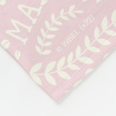 Couverture Polaire Où les choses sauvages rose modèle floral (Coin)