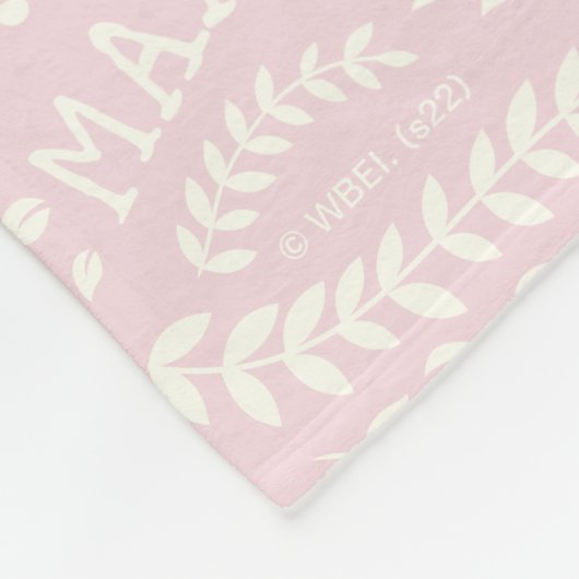 Couverture Polaire Où les choses sauvages rose modèle floral (Coin)