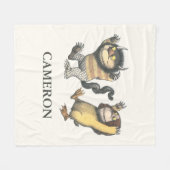 Couverture Polaire Où sont les choses sauvages | Ajouter Votre Nom (Devant (Horizontal))