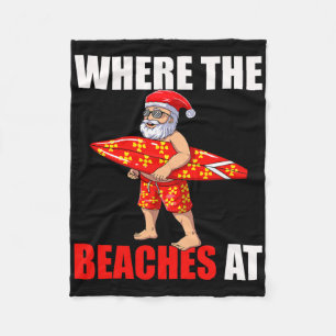 Couverture Polaire Où sont les plages à Noël en juillet Hawaï Sant