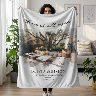 Couverture Polaire Où tout a commencé Cadeau pour couple romantique