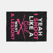 Couverture Polaire Ouais Je Tire Comme Une Fille Veut Une Chasse De L (Devant (Horizontal))