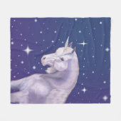 Couverture Polaire Ouatine bleue de licorne (Devant (Horizontal))