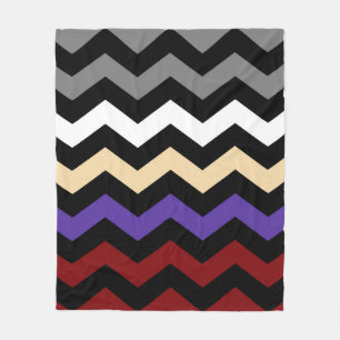 Couverture Polaire Ouatine de combinaison de couleur de Chevron