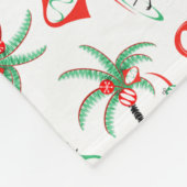 Couverture Polaire Ouatine multi de Flamant rose rouge de Noël (Coin)