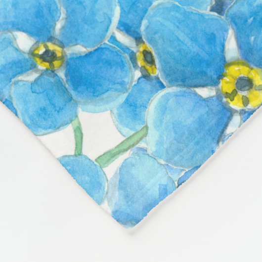 Couverture Polaire Oublie-moi pas l'aquarelle (Coin)